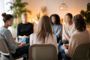 groupe-soutien-personnes-cercle-visages-flous