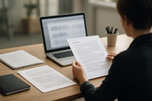 bureau-organise-ordinateur-personne-document