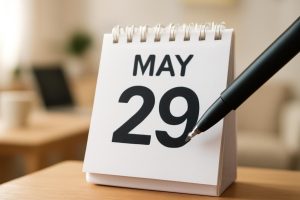 calendrier-mai-stylo-bureau-flou