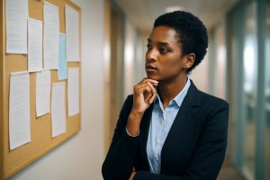 personne-pensive-couloir-bureau-panneau